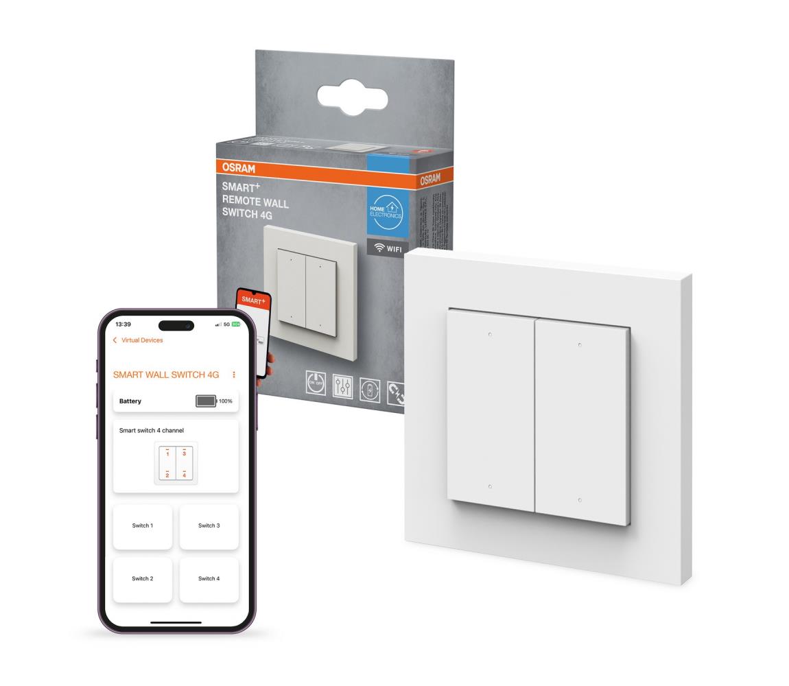 Osram - Bezprzewodowy włącznik 4-przyciskowy SMART+ 5V Wi-Fi
