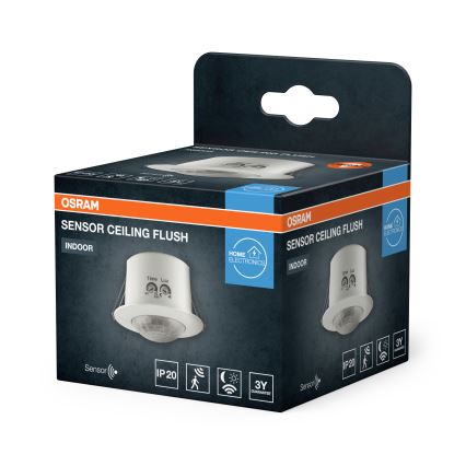 Osram - Czujnik ruchu wpuszczany 360° FLUSH 230V biały