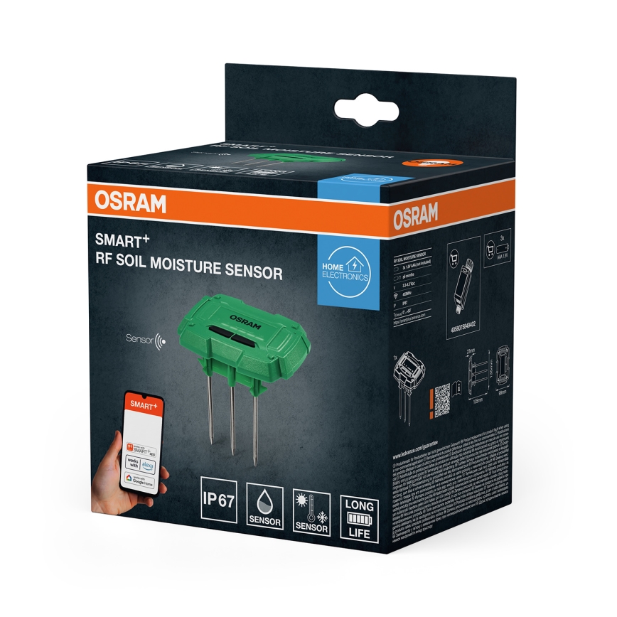 Osram - Czujnik wilgotności i temperatury gleby SMART+ 3xAAA IP67 Wi-Fi