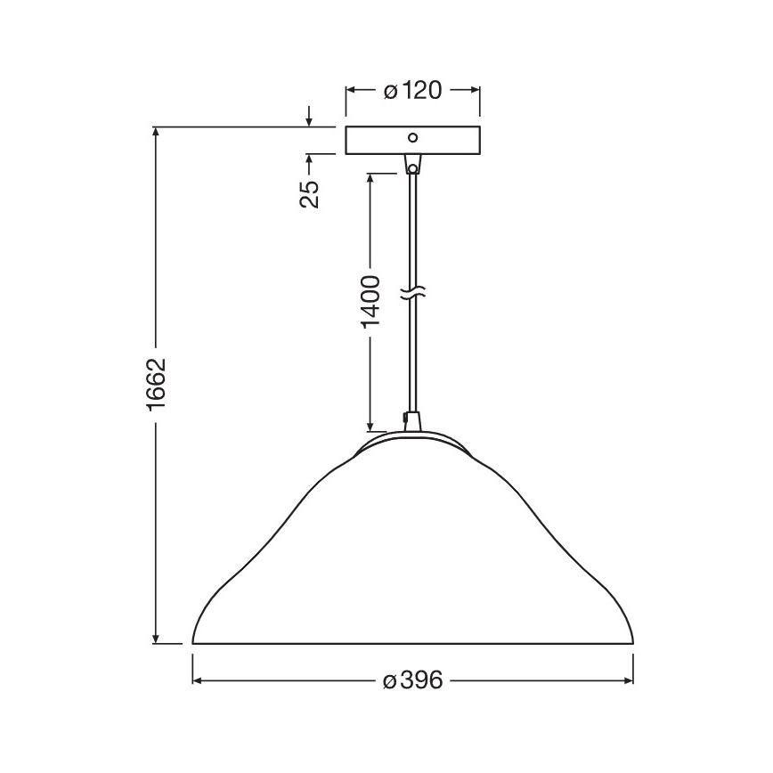 Osram - Elegancka lampa wisząca na przewodzie LOTUS LEAF 1xE27/9W/230V śr. 39,6 cm