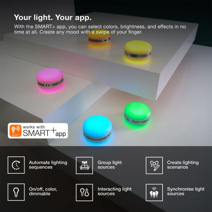 Osram - LED RGB Ściemnialny głośnik SMART+ MACARON LED/1,75W/3,7V 450 mAh żółty