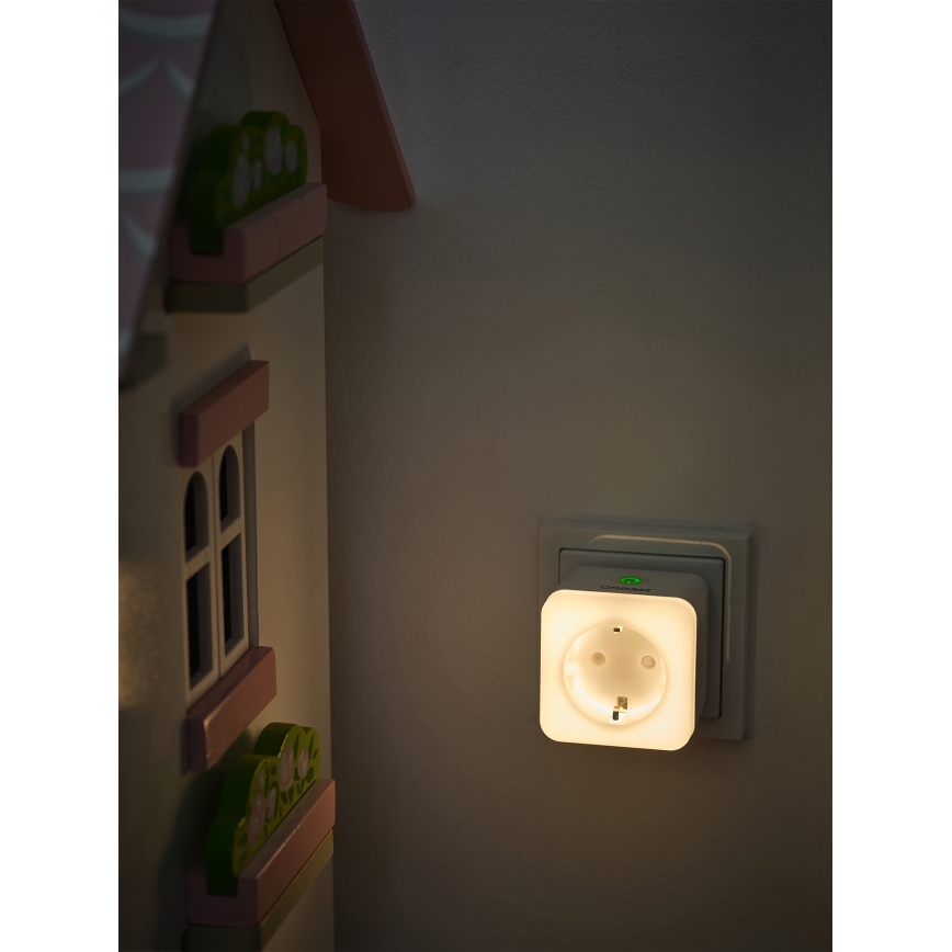 Osram - Gniazdo ściemnialne LED z lampką nocną SCHUKO SMART+ NIGHTLIGHT 3680W/230V Wi-Fi