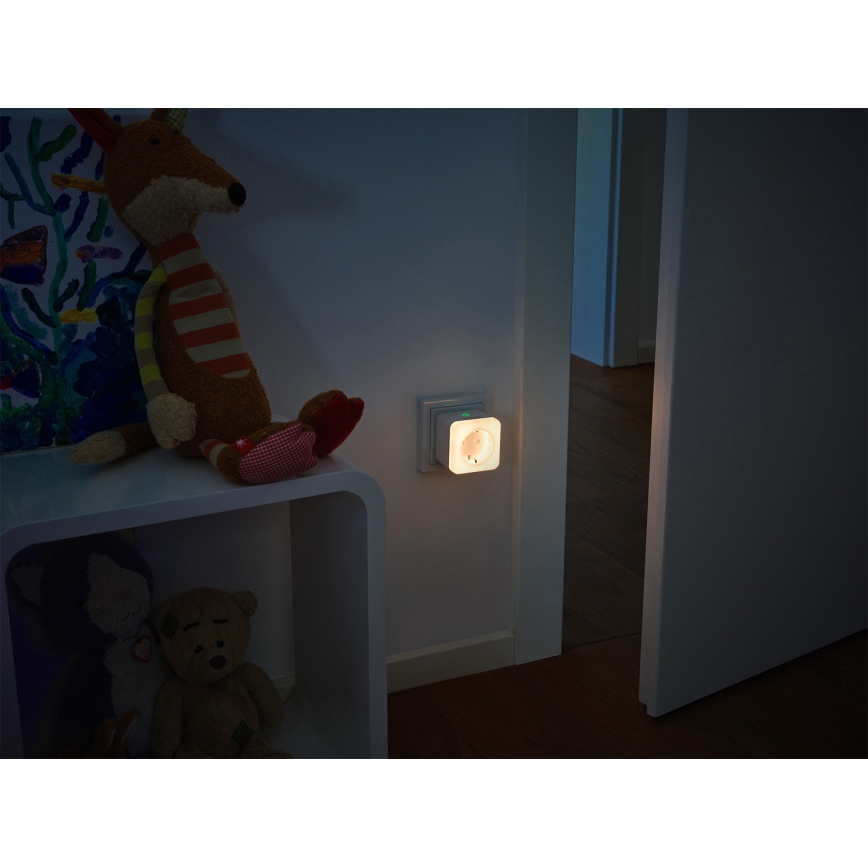 Osram - Gniazdo ściemnialne LED z lampką nocną SCHUKO SMART+ NIGHTLIGHT 3680W/230V Wi-Fi