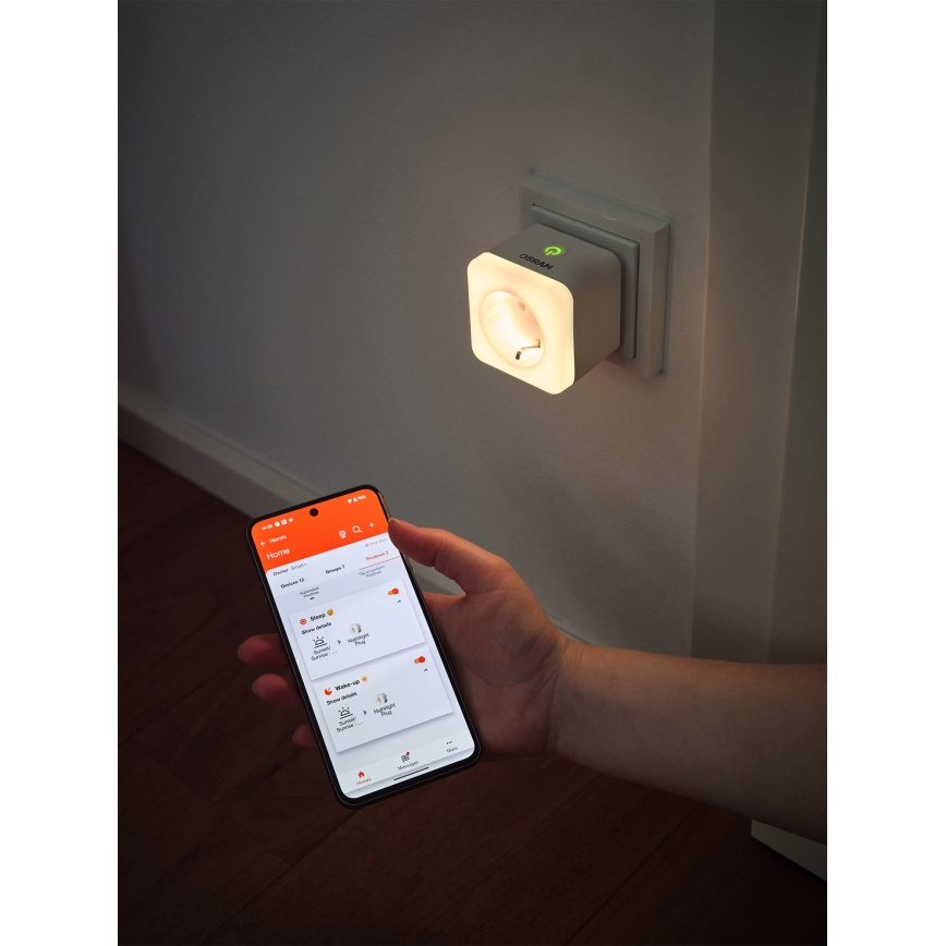 Osram - Gniazdo ściemnialne LED z lampką nocną SCHUKO SMART+ NIGHTLIGHT 3680W/230V Wi-Fi