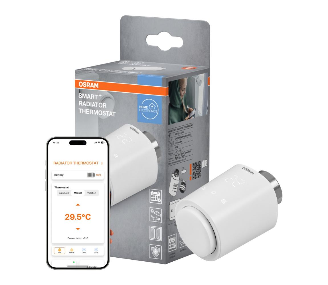 Osram - Głowica termostatyczna SMART+ 3xAA Wi-Fi