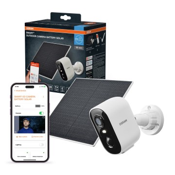 Osram - Inteligentna kamera solarna z matrycą 2K SMART+ 5 V 5200 mAh IP66 Wi-Fi