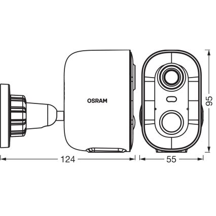 Osram - Inteligentna kamera solarna z matrycą 2K SMART+ 5 V 5200 mAh IP66 Wi-Fi