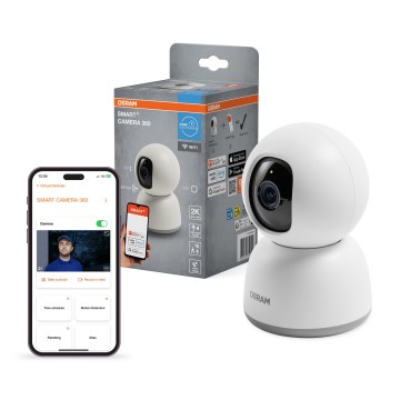 Osram - Inteligentna kamera wewnętrzna 360° z czujnikiem 2K SMART+ 230V Wi‑Fi