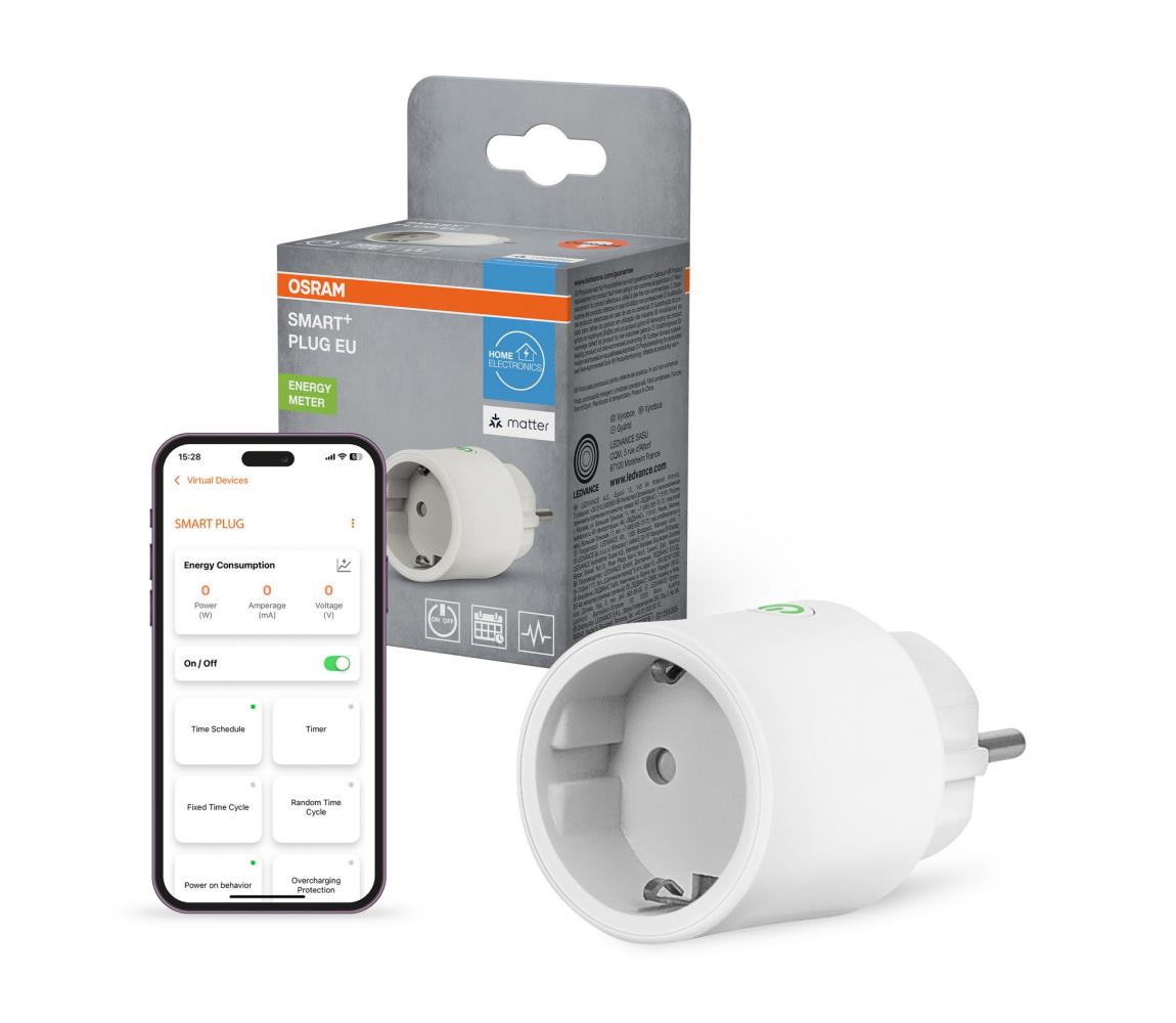 Osram - Inteligentne gniazdko SMART+ MATTER SCHUKO 2300W/230V/10A Wi-Fi białe