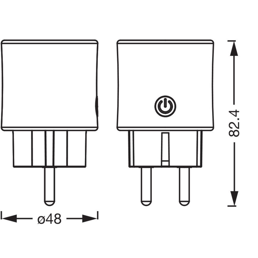 Osram - Inteligentne gniazdko SMART+ MATTER SCHUKO 2300W/230V/10A Wi-Fi białe