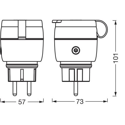 Osram - Inteligentne gniazdo zewnętrzne SMART+ MATTER SCHUKO 3680W/230V/16A IP44 Wi-Fi