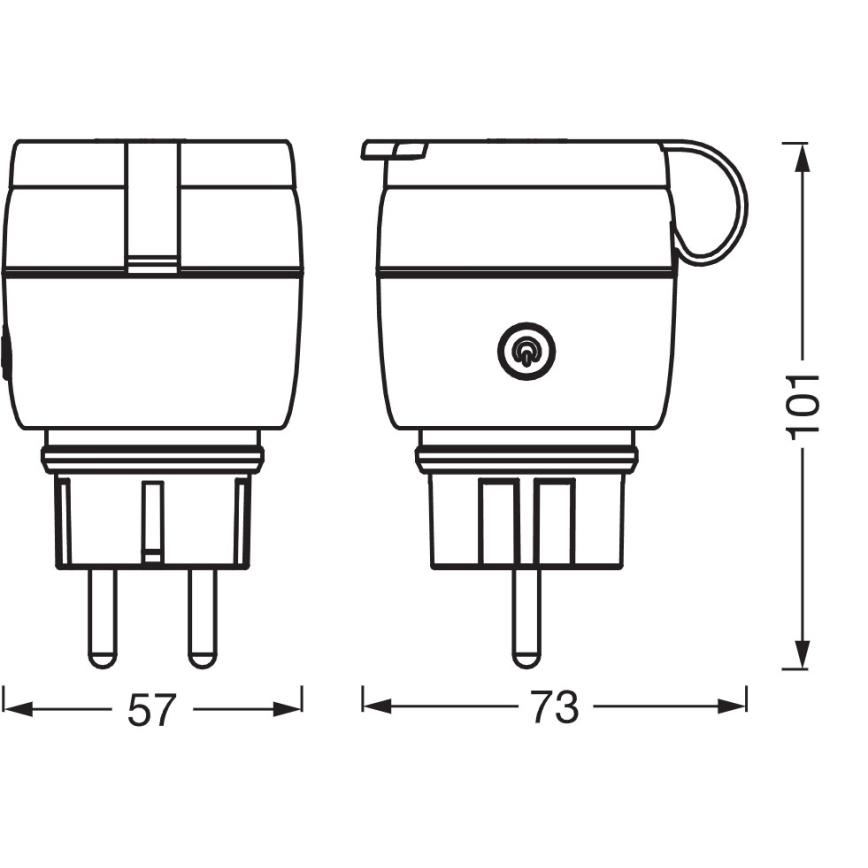 Osram - Inteligentne gniazdo zewnętrzne SMART+ MATTER SCHUKO 3680W/230V/16A IP44 Wi-Fi