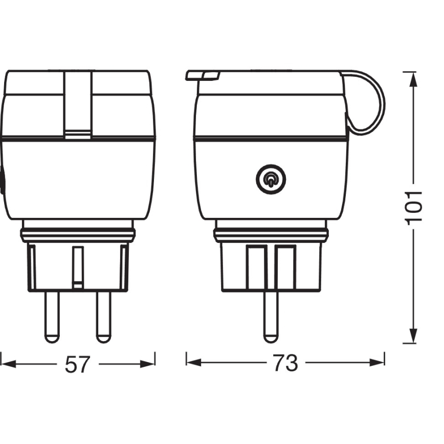 Osram - Inteligentne zewnętrzne gniazdo SMART+ SCHUKO 3680W/230V/16A IP44