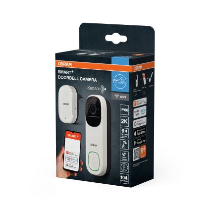 Osram - Inteligentny wideodzwonek z czujnikiem 2K SMART+ 230V IP66 Wi-Fi