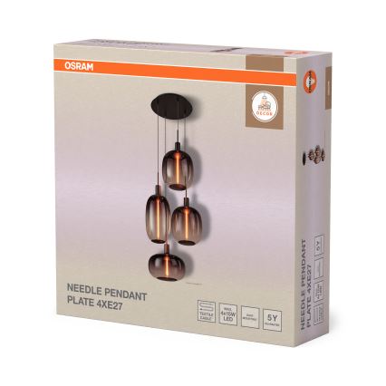 Osram - Kabel zasilający NEEDLE PENDANT 4xE27/25W/230V antracyt