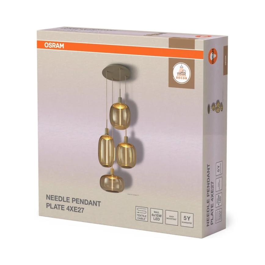 Osram - Kabel zasilający NEEDLE PENDANT 4xE27/25W/230V beżowy