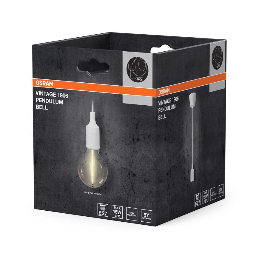 Osram - Kabel zasilający PENDULUM BELL 1xE27/15W/230V biały