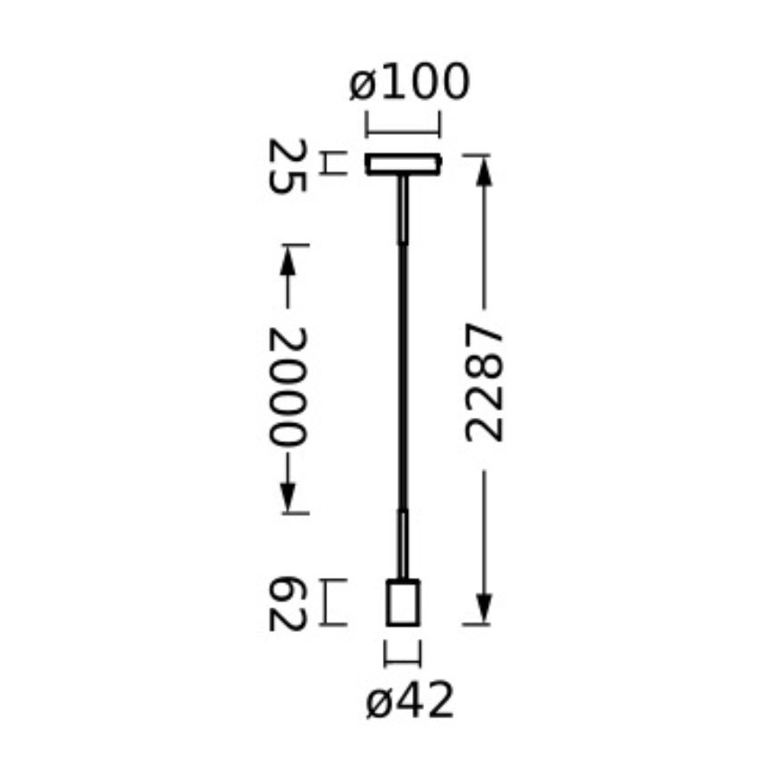 Osram - Kabel zasilający PENDULUM NEEDLE 1xE27/15W/230V beżowy