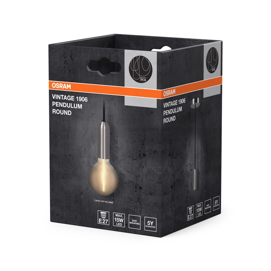 Osram - Kabel zasilający PENDULUM ROUND 1xE27/15W/230V błyszczący chrom