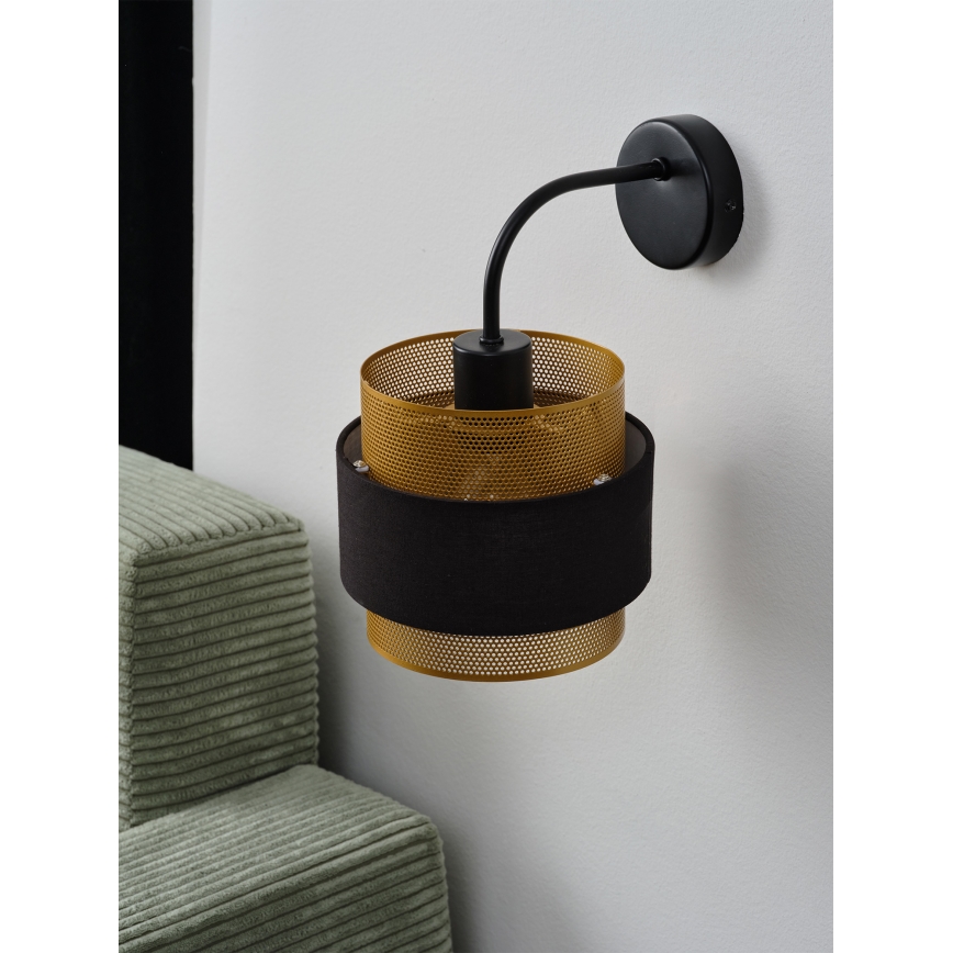 Osram - Kinkiet DECOR HORNET 1xE27/10W/230V czarny/złoty