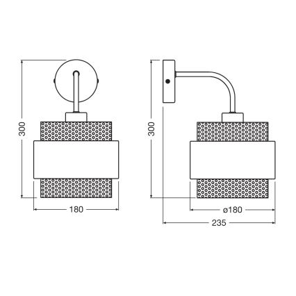 Osram - Kinkiet DECOR HORNET 1xE27/10W/230V czarny/złoty