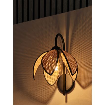 Osram - Kinkiet DECOR RATTAN 1xE27/15W/230V beżowy/czarny