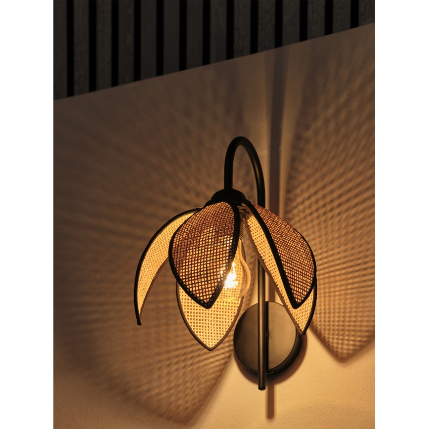 Osram - Kinkiet DECOR RATTAN 1xE27/15W/230V beżowy/czarny