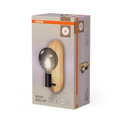 Osram - Kinkiet DECOR WOOD 1xE27/8W/230V drewno kauczukowe