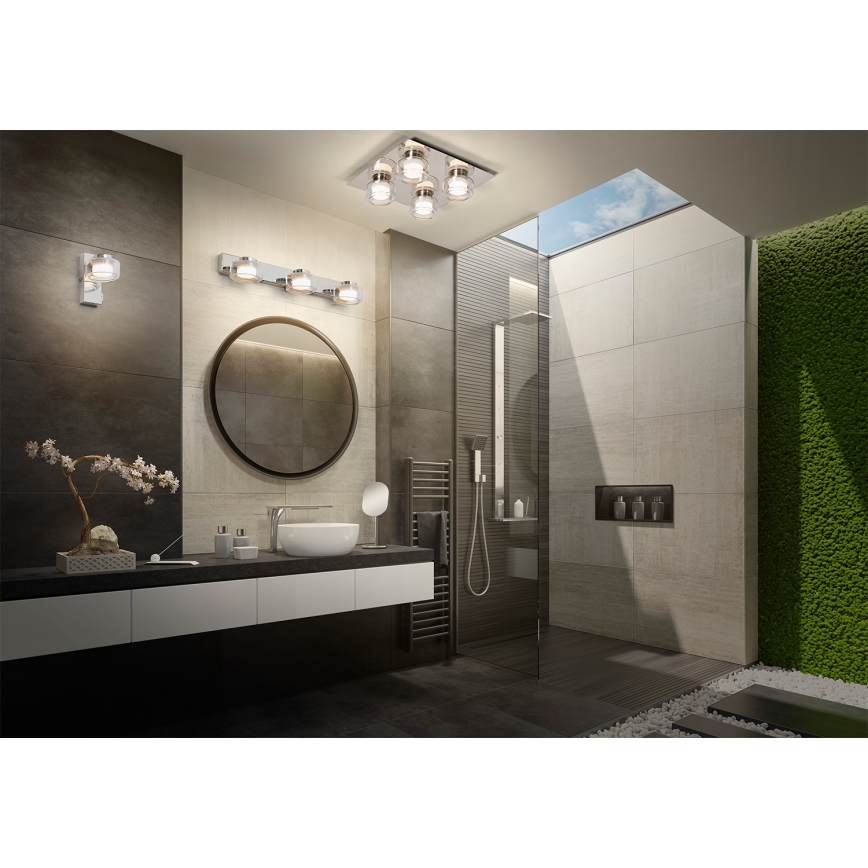 Osram - LED kinkiet łazienkowy ORBIS FLAME 3xLED/5,5W/230V 3000/4000K IP44 błyszczący chrom