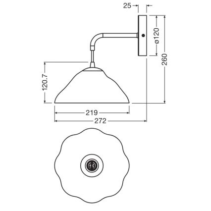 Osram - Kinkiet LOTUS LEAF 1xE14/5,5W/230V