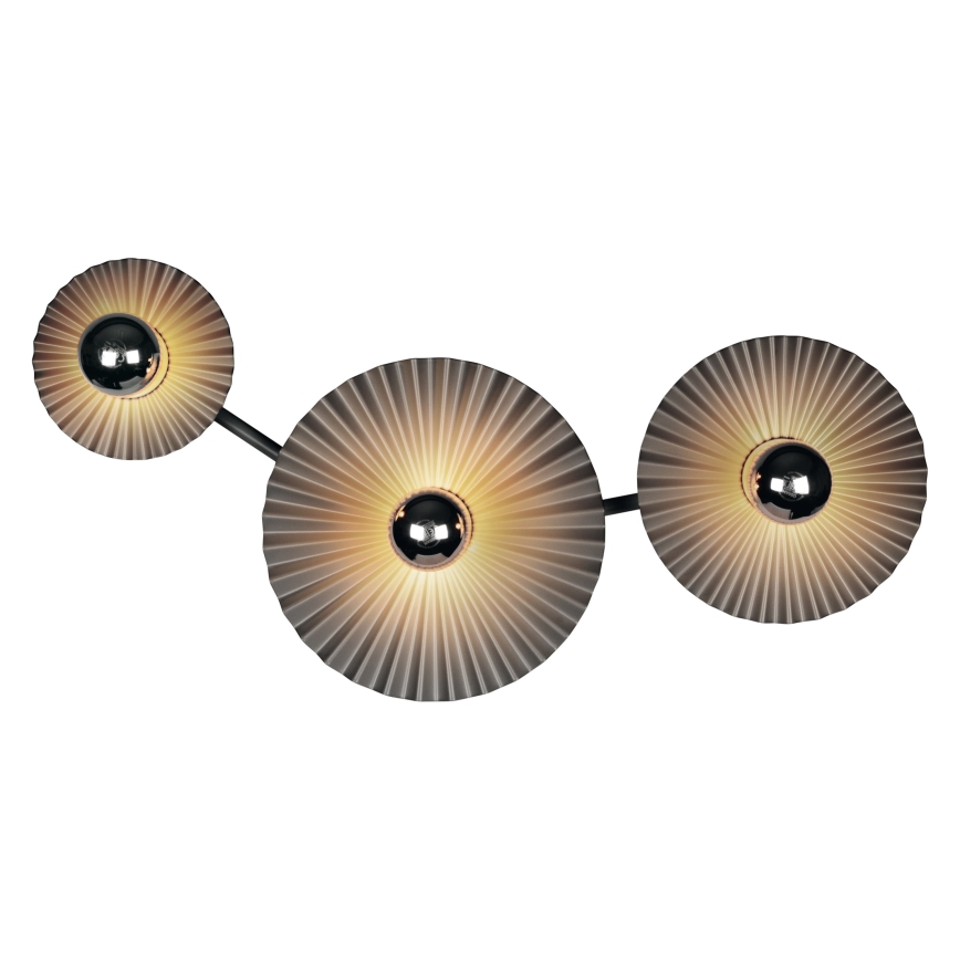 Osram - Kinkiet PLISSEE 3xE27/15W/230V antracyt