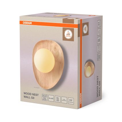 Osram - Kinkiet WOOD NEST 1xG9/5W/230V drewno kauczukowe