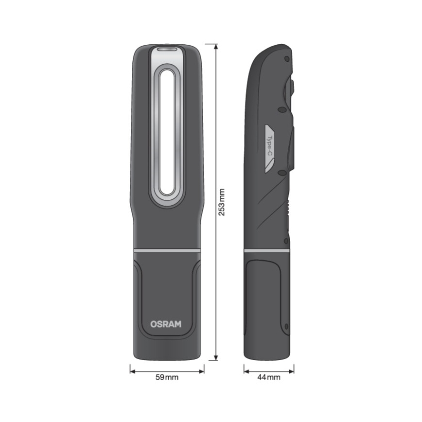 Osram - ściemnialna, ładowalna latarka LED LEDINSPECT MAX500 LED/16W/3,7V IP65 4500 mAh
