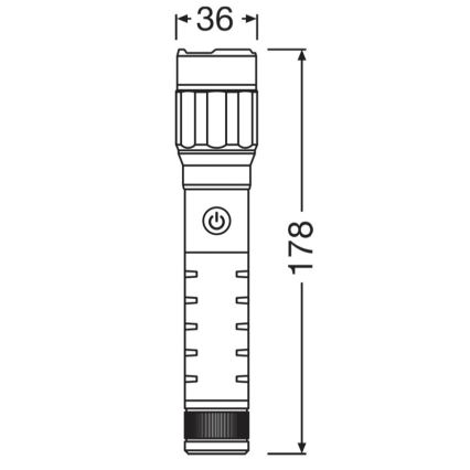 Osram - ściemnialna ładowalna latarka LED LEDINSPECT PRO TORCH 800 LED/8W/3,7V 2200 mAh IP44