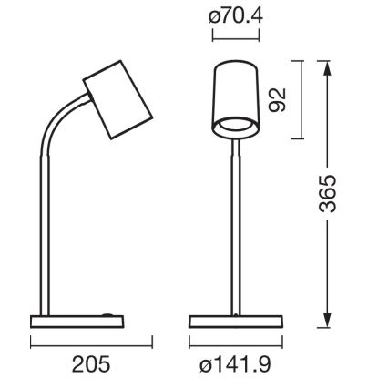 Osram - Lampa biurkowa DESK LINE 1xGU10/9W/230V biała