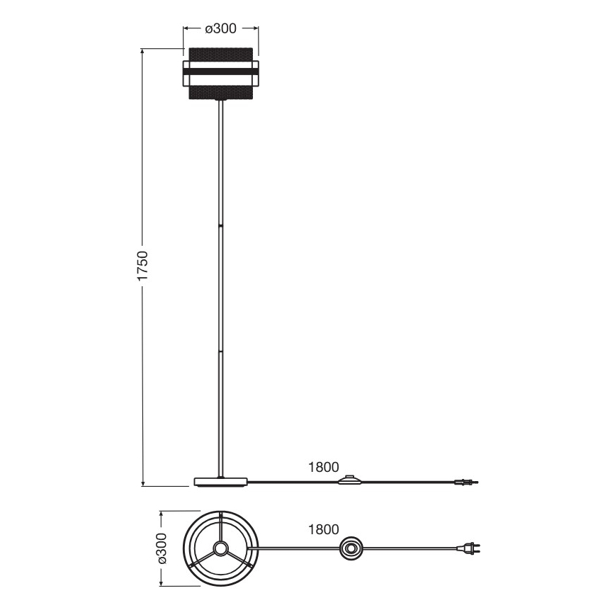 Osram - Lampa stojąca DECOR HORNET 1xE27/10W/230V czarna/złota
