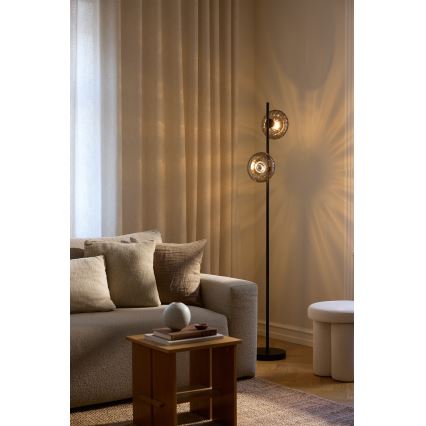 Osram - Lampa stojąca DECOR SMOKE 2xE14/12W/230V czarna/dymnoszara