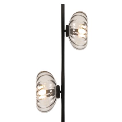 Osram - Lampa stojąca DECOR SMOKE 2xE14/12W/230V czarna/dymnoszara