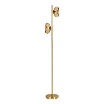 Osram - Lampa stojąca GOLD GLASS 2xE14/12W/230V złota/dymna beżowa