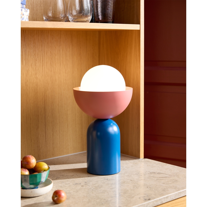 Osram - Lampa stołowa DECOR BOWL 1xE14/25W/230V niebieska/różowa