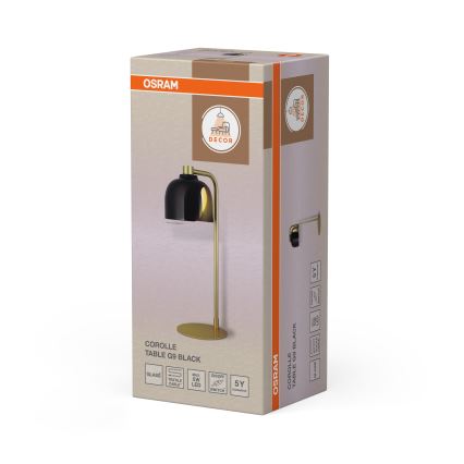 Osram - Lampa stołowa DECOR COROLLE 1xG9/20W/230V czarny/złoty
