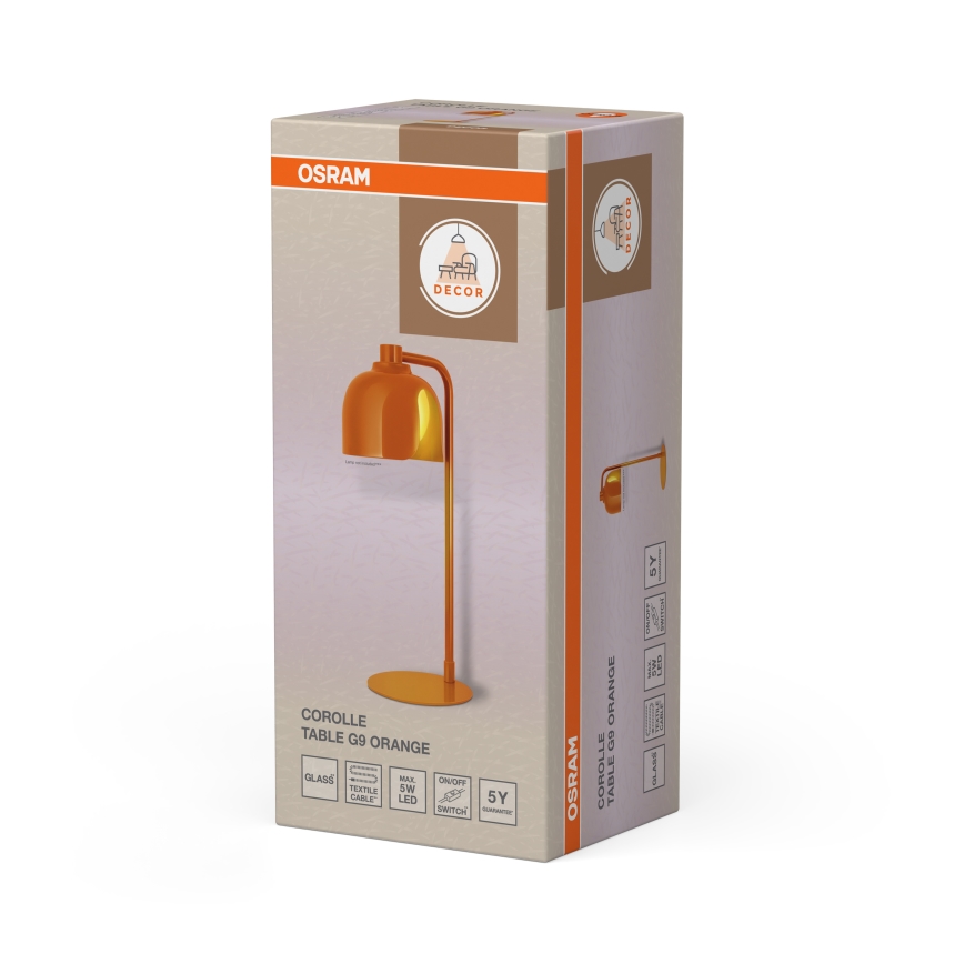 Osram - Lampa stołowa DECOR COROLLE 1xG9/20W/230V pomarańczowa
