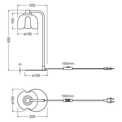 Osram - Lampa stołowa DECOR COROLLE 1xG9/20W/230V pomarańczowa