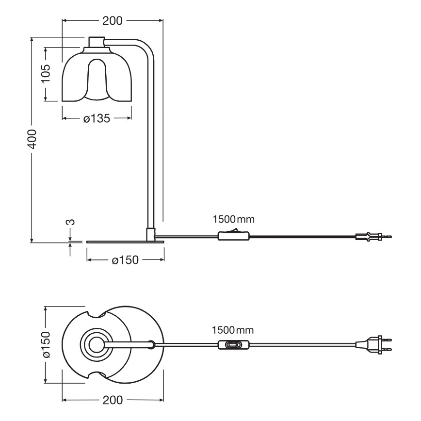 Osram - Lampa stołowa DECOR COROLLE 1xG9/20W/230V pomarańczowa