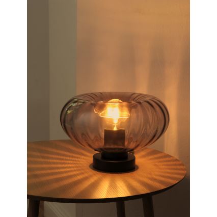Osram - Lampa stołowa DECOR SMOKE 1xE27/12W/230V czarna/dymnoszara
