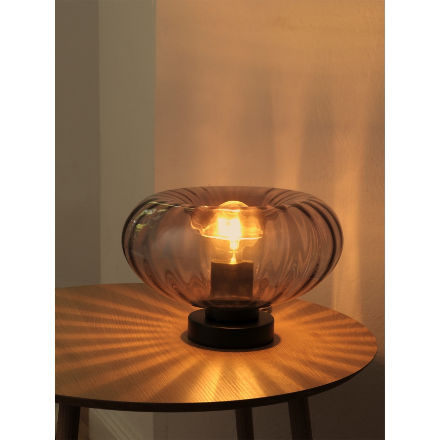 Osram - Lampa stołowa DECOR SMOKE 1xE27/12W/230V czarna/dymnoszara