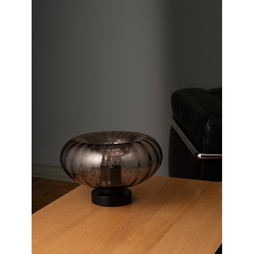 Osram - Lampa stołowa DECOR SMOKE 1xE27/12W/230V czarna/dymnoszara