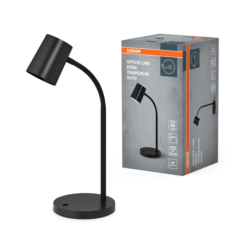 Osram - Lampa stołowa DESK LINE 1xGU10/9W/230V czarna