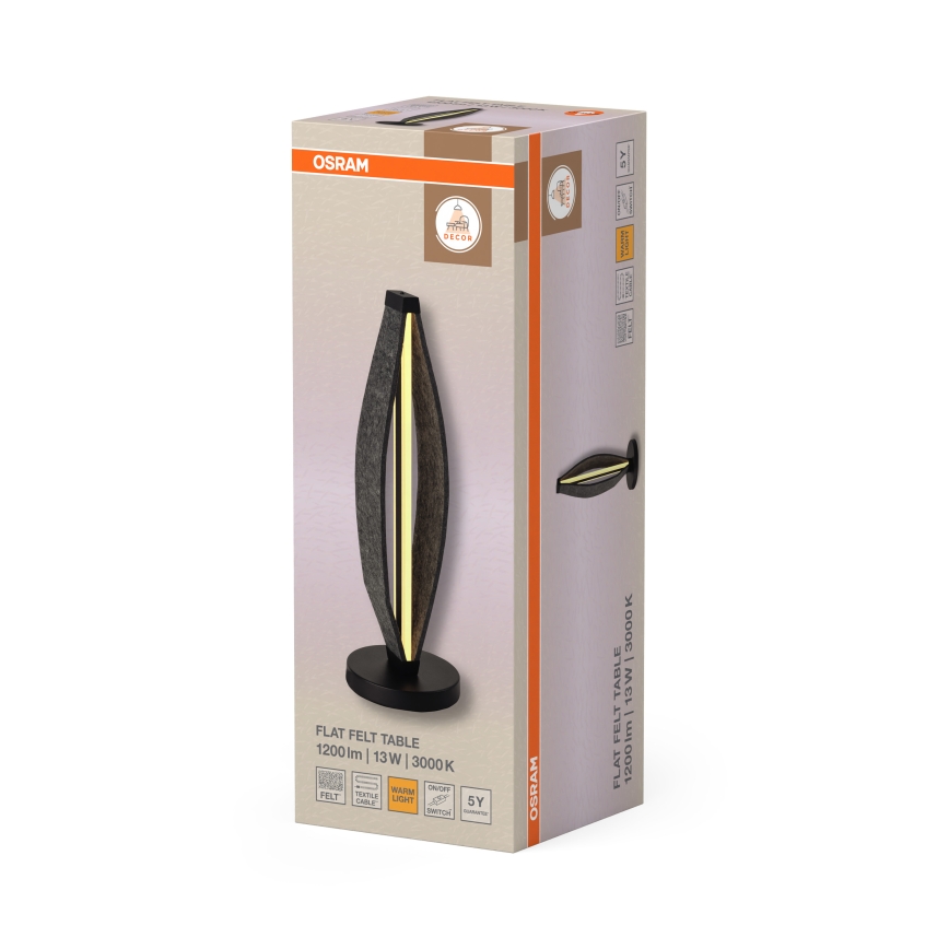 Osram - Lampa stołowa LED DECOR FLAT LED/13W/230V szara