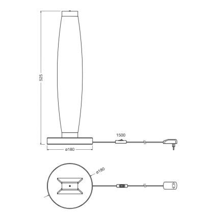 Osram - Lampa stołowa LED DECOR FLAT LED/13W/230V szara